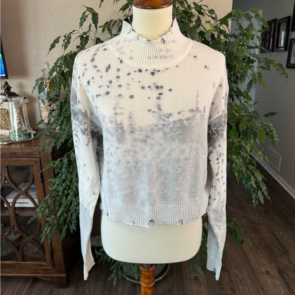 Current Mood Distressed Sweater